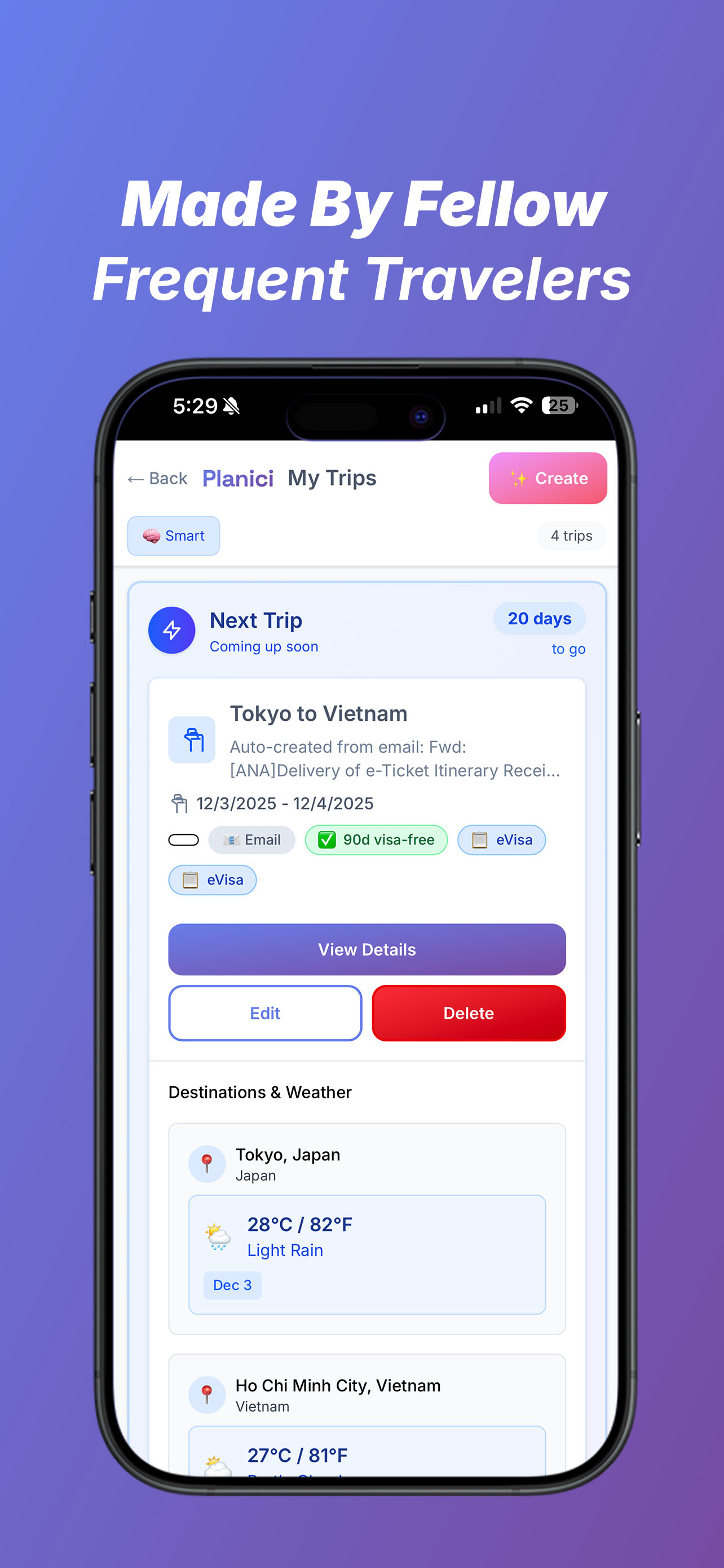 Planici App - Trip Planning